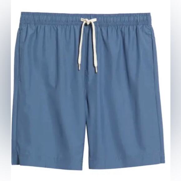 Nordstrom Blue Swim Trunks Quick-Dry Elastic Waist - Picture 1 of 6